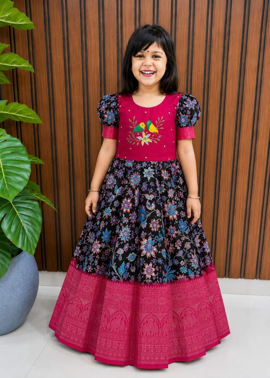 Summer gown silk Purple Children clothing supplier